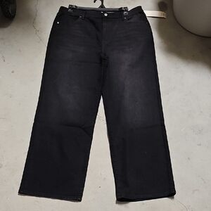 Nwt Womens Black Wide-Leg Jeans
